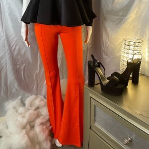 Orange bell bottom pants